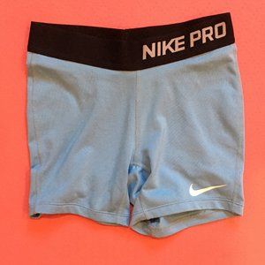 Kids Nike Pro Sports Volleyball Shorts Light Blue